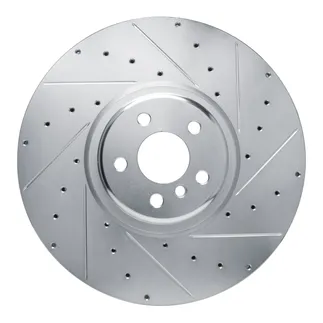 R1 Concepts EDZ-31165D Brake Rotor Drilled & Slotted Silver